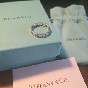 Tiffany Sterling Silver Atlas Ring size 6.5